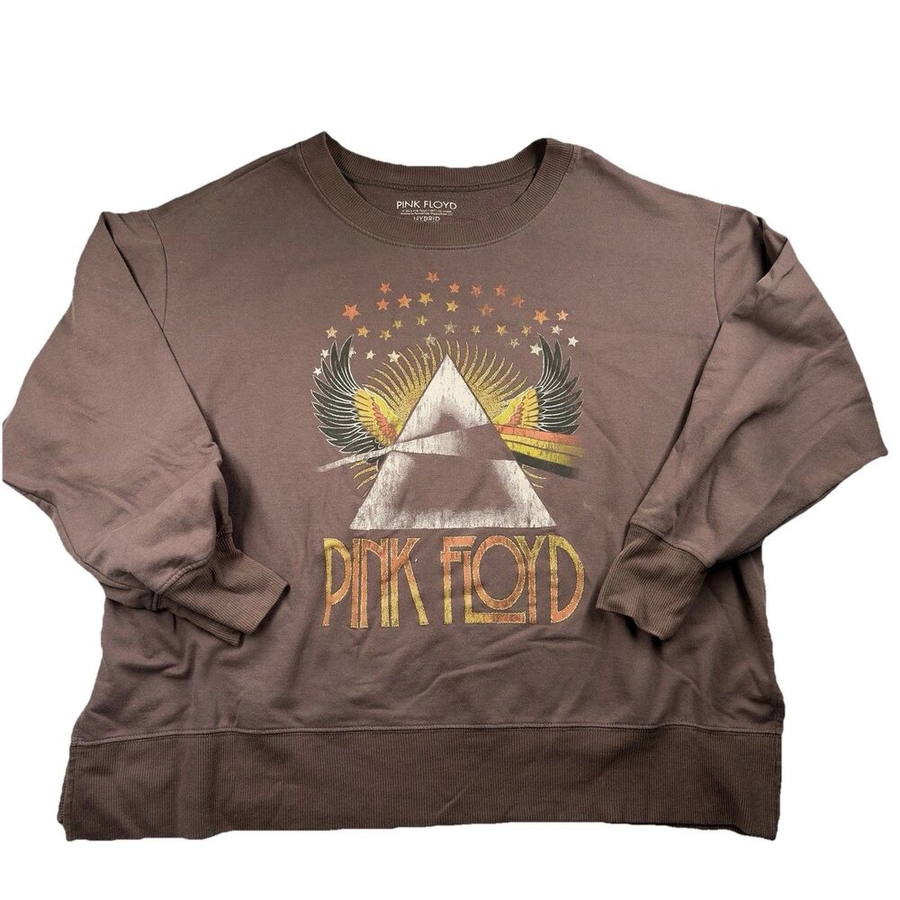 Pink Floyd Sweatshirt Hybrid Apparel Crewneck Size 3X Prism Wings Design Purple